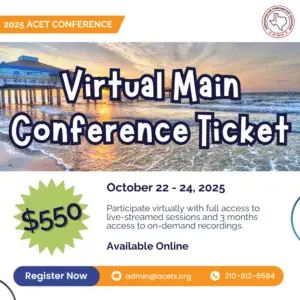 2025 ACET Fall Conference - Main Conference Virtual Ticket