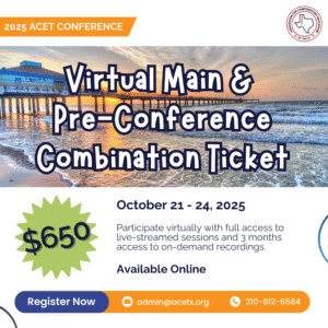 ACET 2025 Fall Conference – Main + Pre-Conference Virtual Ticket Image