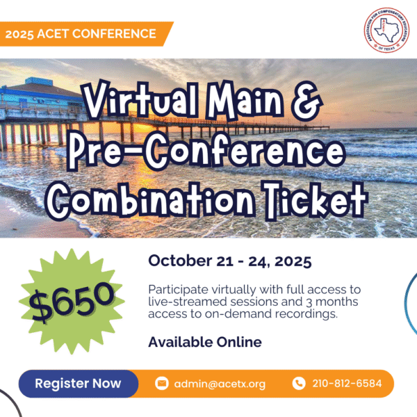 ACET 2025 Fall Conference – Main + Pre-Conference Virtual Ticket Image